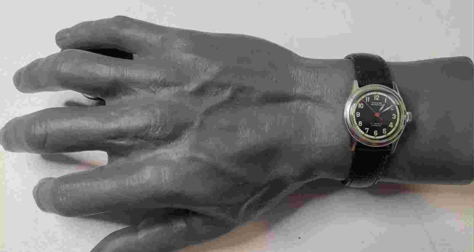 1950's Walker 28mm Military 17 Jewels  Swiss Manual Men's Watch Working