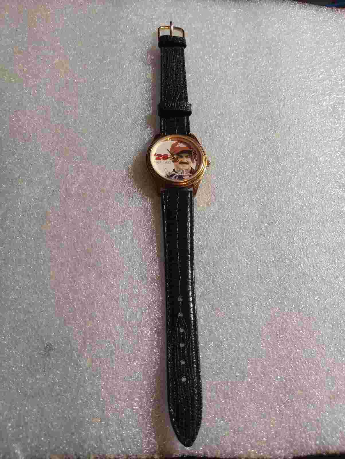 Vintage Davey Allison-Sun Time #28-Genuine Leather Watch-needs Battery