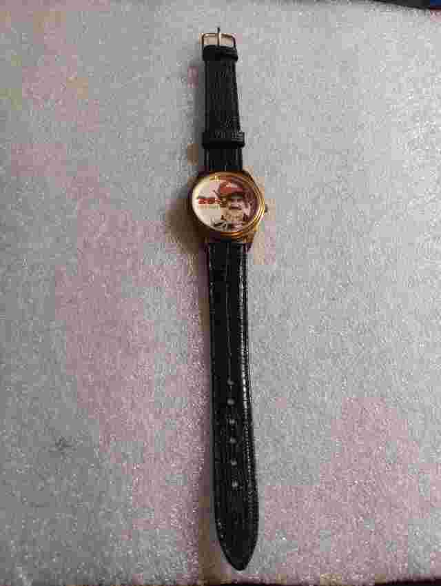 Vintage Davey Allison-Sun Time #28-Genuine Leather Watch-needs Battery