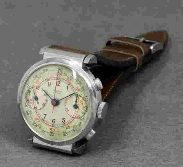 RECORD 2Regi Chronograph Valjoux 22 Manual Winding 1940 Men's Watch