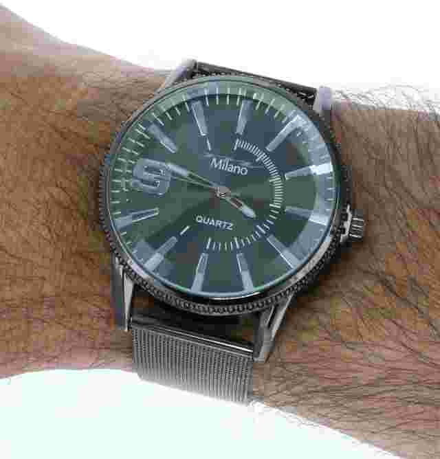 Milano Expressions Mesh Band Men's Watch, 50MM Gun Finish