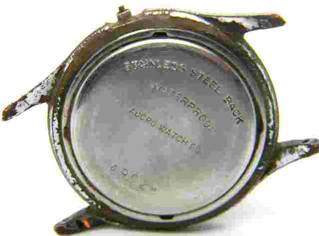 C291 mens Vintage Accro Military Field Infantry Manual Red Hand Watch Parts lot