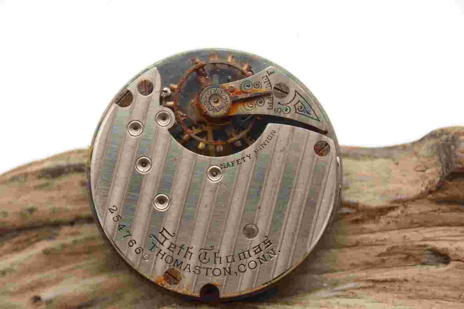 1913 SETH THOMAS POCKET WATCH 2547660 GRADE 36 18s 7j FOR REPAIR (DQ2)