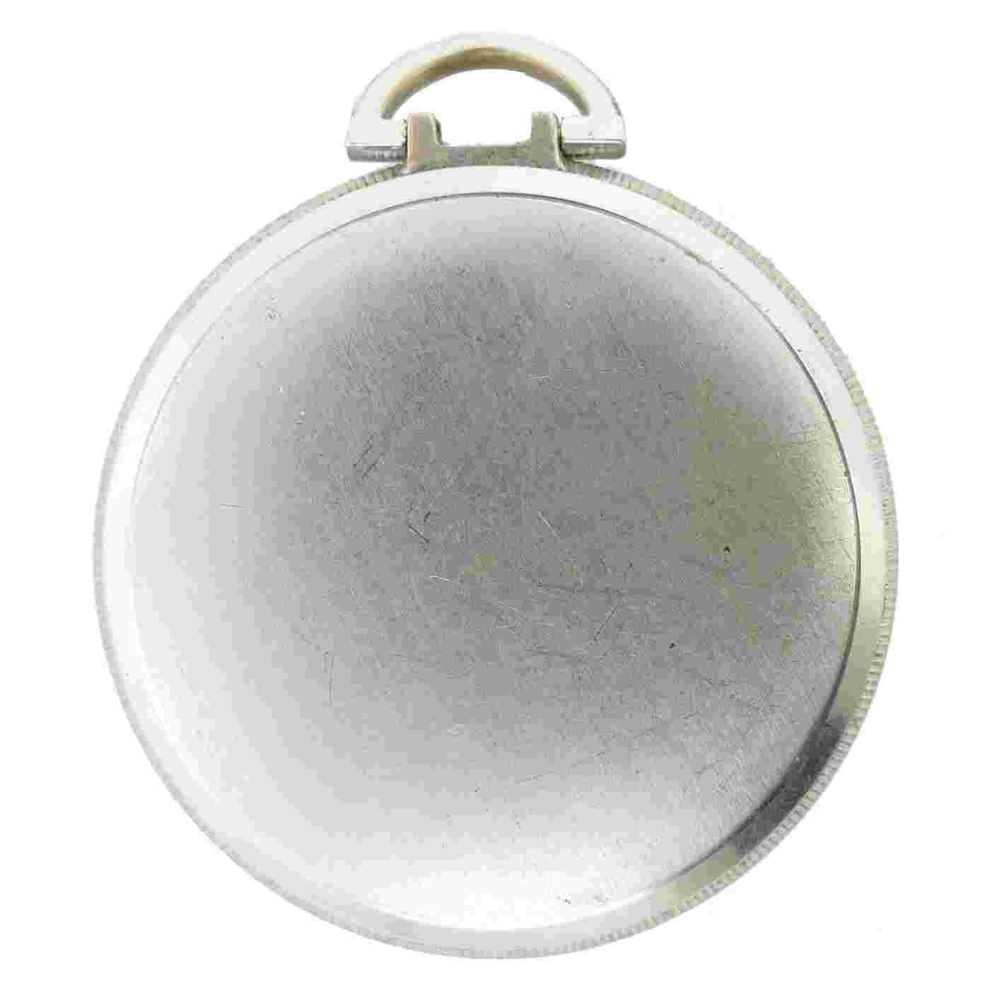 GENUINE NASTRIX 17 JEWELS STAINLESS STEEL POCKET WATCH FOR PARTS OR REPAIRS