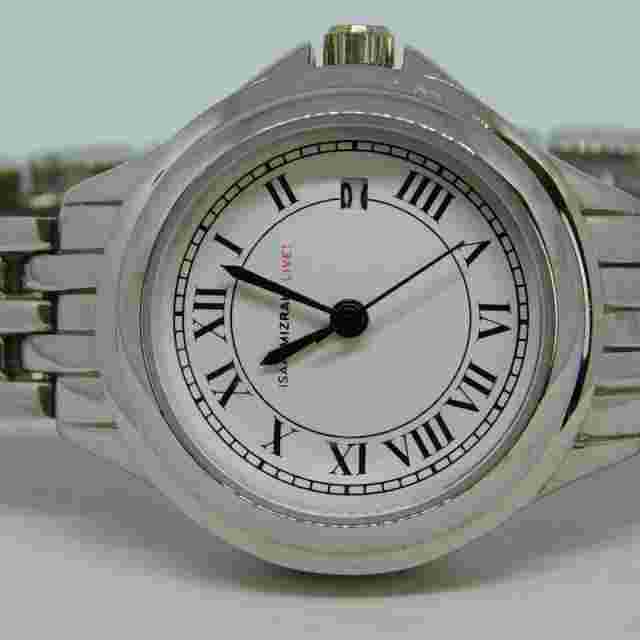 ISAAC MIZRAHI LIVE! IMZ945 Silver Tone Women's Watch Sz. 6 1/2" New Battery