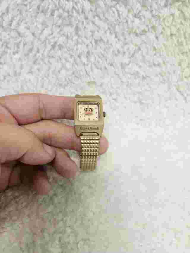 Paul Frank Julius & Friends 90s Style Vintage Gold Tone Kids Stretch Watch Works