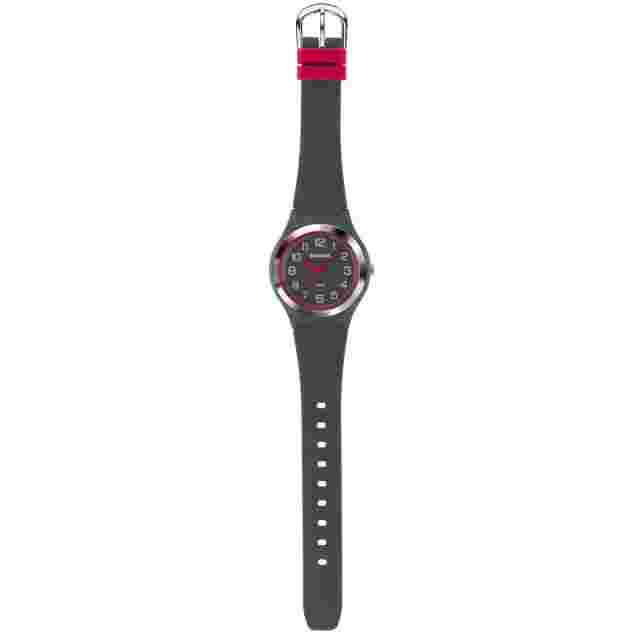 SINAR Youth Watch Wrist Analog Quartz Girls Silicone Band XB-48-11 Grey Pink