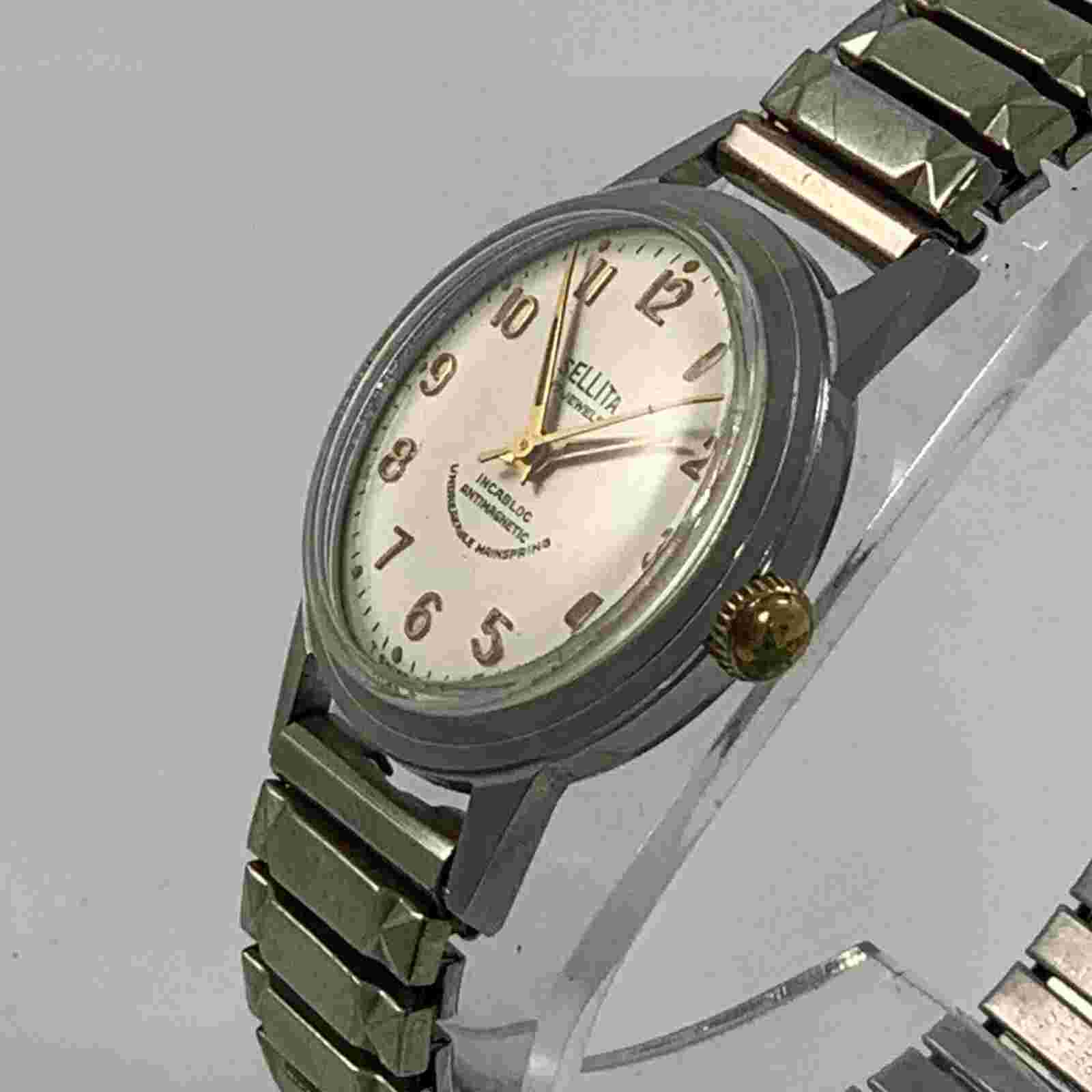 Vintage Sellita Manual Wind Watch From 1960s with a Swiss 17J AS 1686 Movement