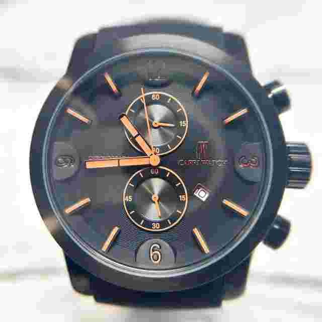 CAPRI WATCH 5398 Watch, Excellent Condition, Black and Orange, Carbon Color