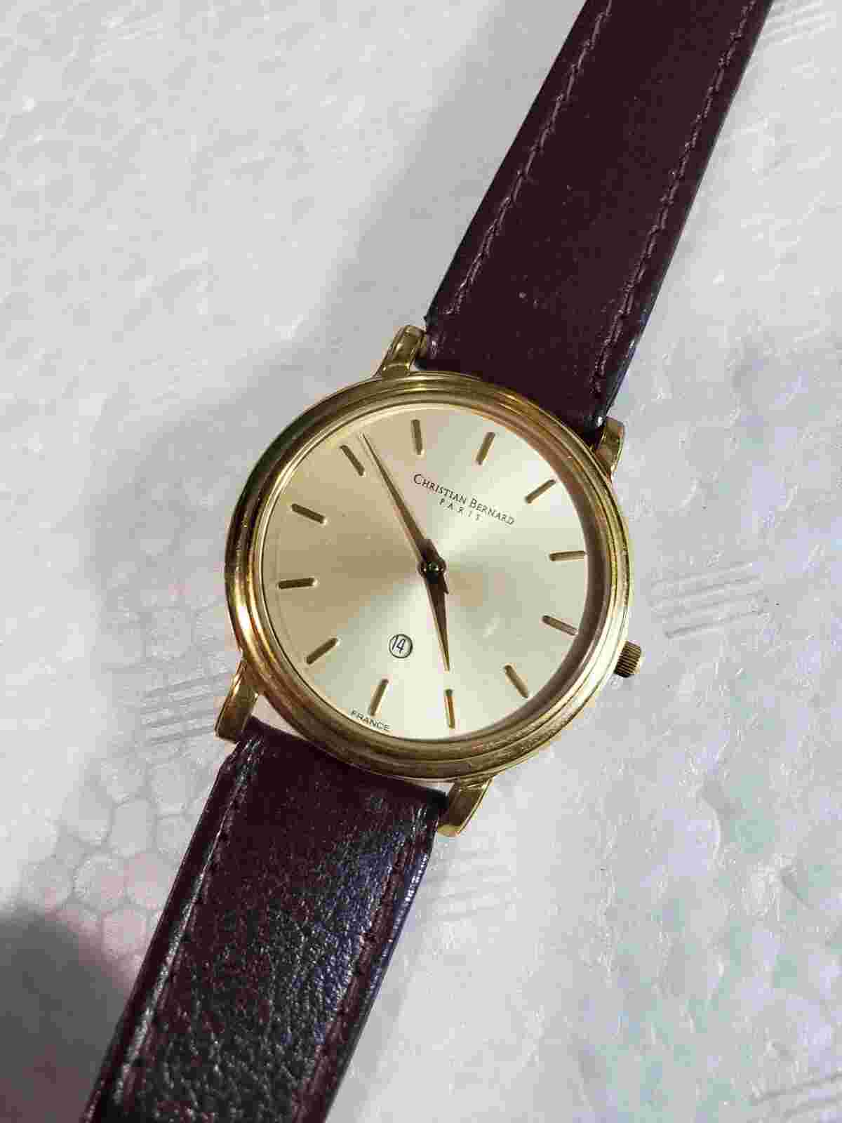 CHRISTIAN BERNARD PARIS WATCH MODEL 3320 GOLD ELECTROPLATED.