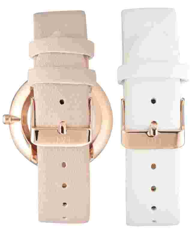 INC International Concepts Pink & White Interchangeable Strap Watch (Pink)