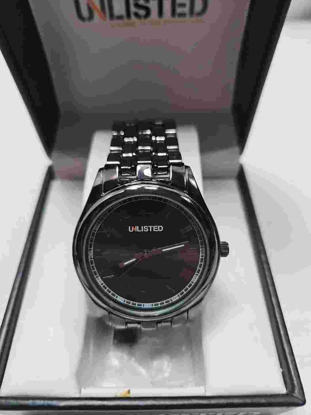 Unlisted By Kenneth Cole Analog Men's Watch Metallic Silver Gray New Battery
