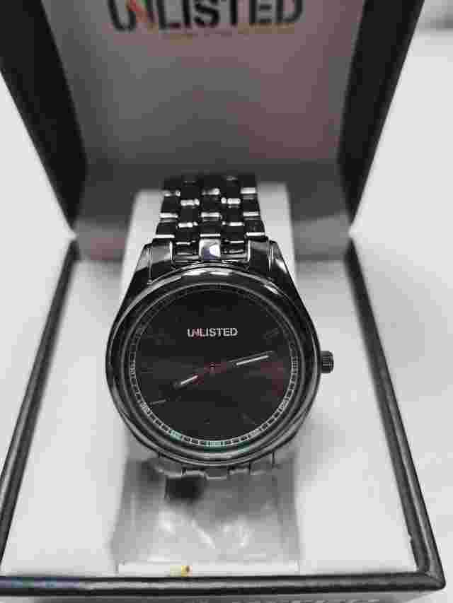 Unlisted By Kenneth Cole Analog Men's Watch Metallic Silver Gray New Battery