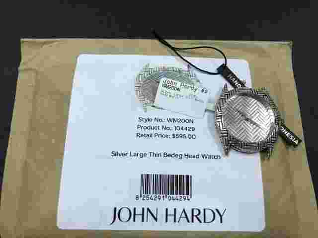 JOHN HARDY 35mm SILVER WOVEN  Large Thin BEDEG Head WATCH BRAND NEW GORGEOUS!!