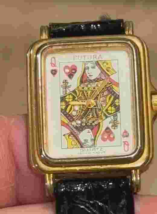 Vintage  Futura "Queen of Hearts" Qrtz watch ew Battery Working See description