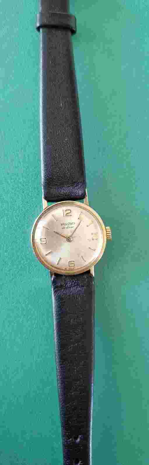 Ladies hallmarked 9 carat yellow gold Record de lux watch 9ct Solid Longines
