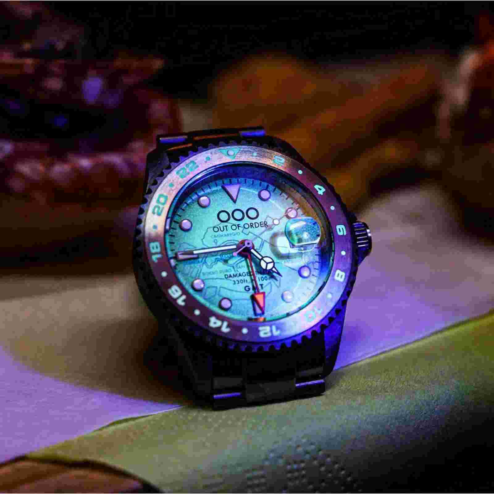 Out Of Order 001-19.VE Men's GMT Venezia Swiss Quartz Wristwatch