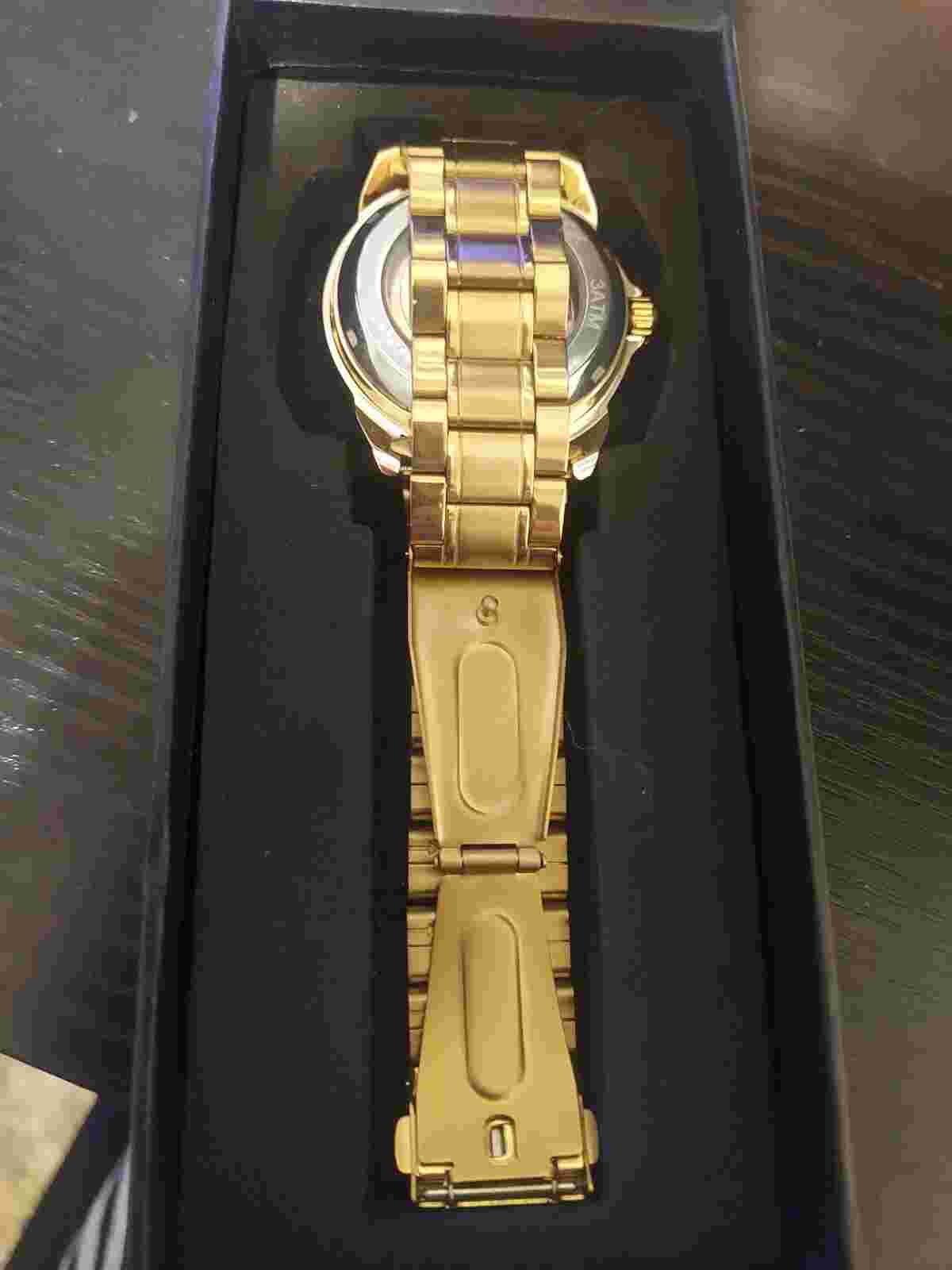 Gold/White Mechanical Watch for Men