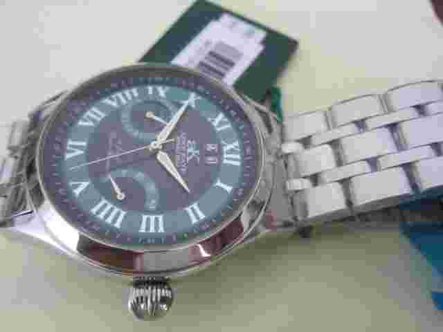 ADEE KAYE MEN'S WATCH AUTOMATIC 35 JEWELS ALL SS ORIGINAL AK2010-MB NEW