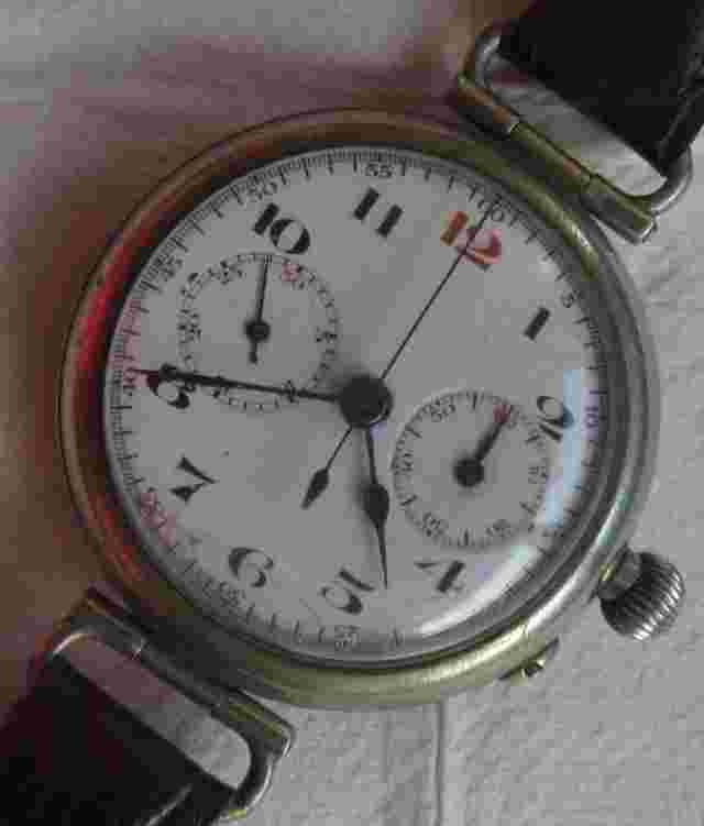 Moeris Old & Rare Mono Pusher Chronograph Mens Wristwatch load manual