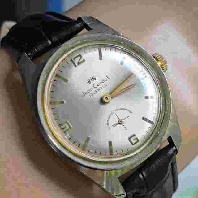 Vintage Jean Cardot men's manual wind watch Wostok 2603 17Jewels 1950s