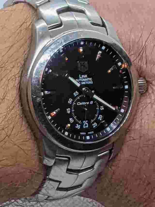 TAG Heuer Stainless Caliber 6 Link 2895-2 Automatic WJF211A Wrist Watch, READ!