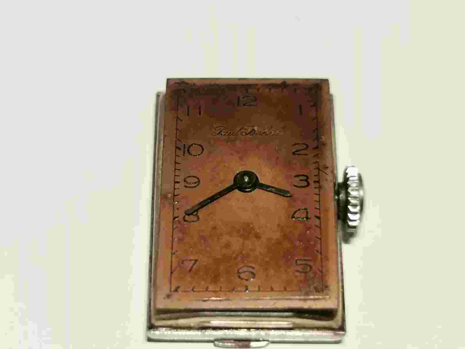 VINTAGE WW2 ERA RARE SWISS RECTANGULAR TANK LADIES MECHANICAL WATCH "PAUL BUHRE"