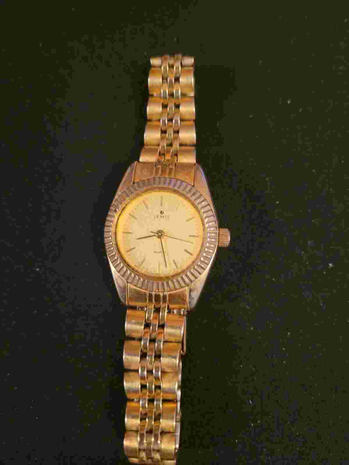 Jemis Quartz Womens Watch Gold Tone New Battery and Inspected