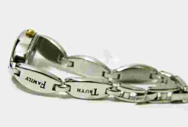 Truth Family Love Trust Hope Message Watch Silver Link Oval Small Bracelet NEW