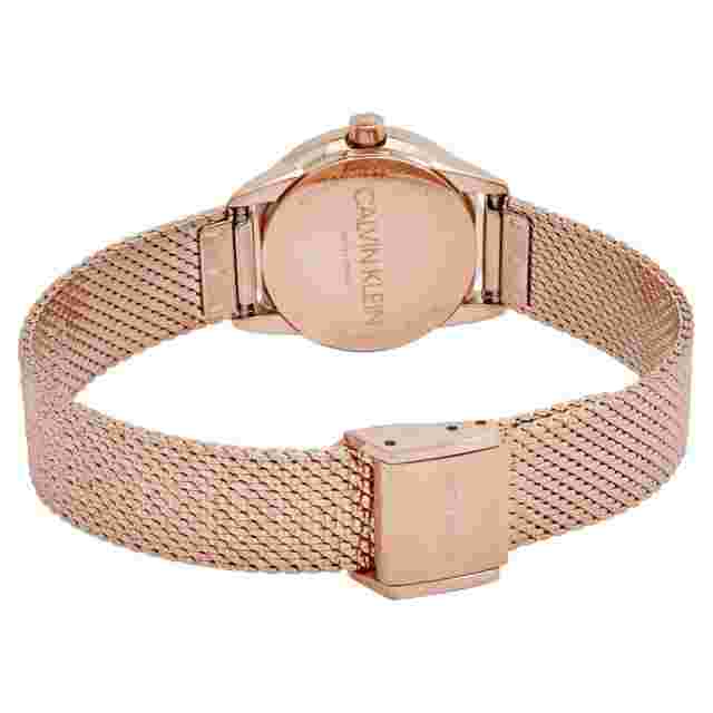 Womens Wristwatch CK CALVIN KLEIN MINIMAL K3M23U26 Steel Mesh Gold Rose