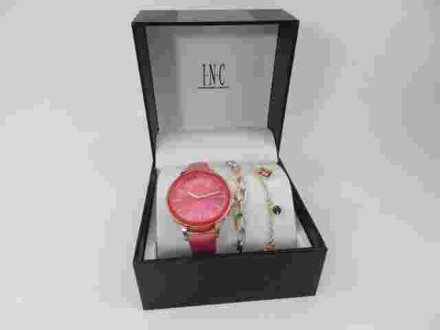 I.N.C. International Concepts Women's Pink Strap Watch 36mm Gift Set