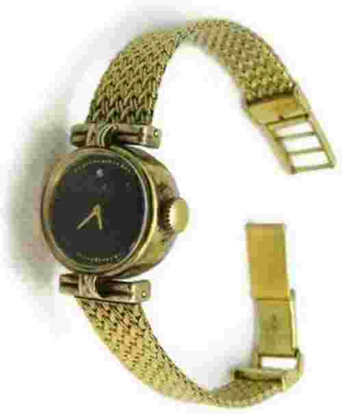Kelbert Rowi 17J Gold Tone Mesh Band W Germany Movt Wind-Up Womans Watch Vintage