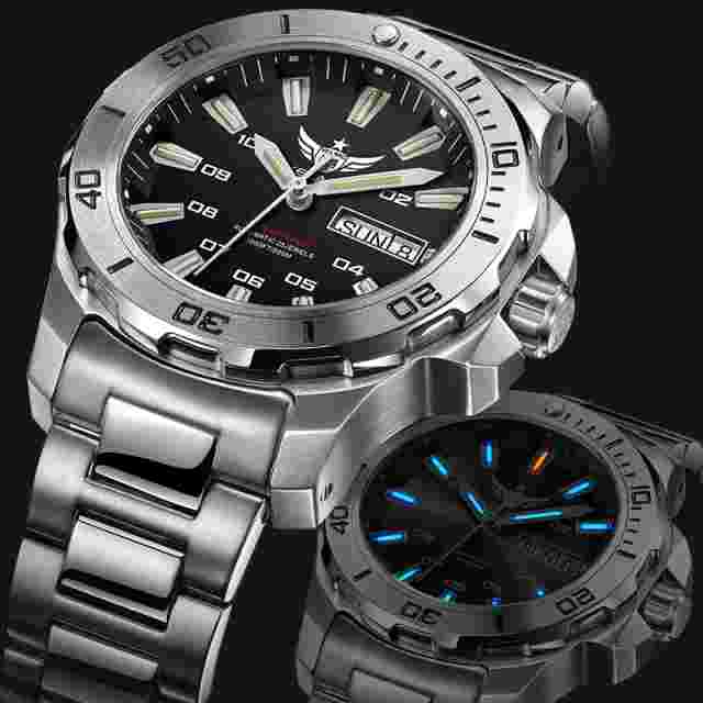 YELANG Men Diver Watch Military Automatic Wristwatch Super Luminous 30ATM SW220