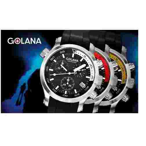 Golana  All Terrain Terra Pro Swiss 100 Stainless Steel Rugged Quartz Date Watch