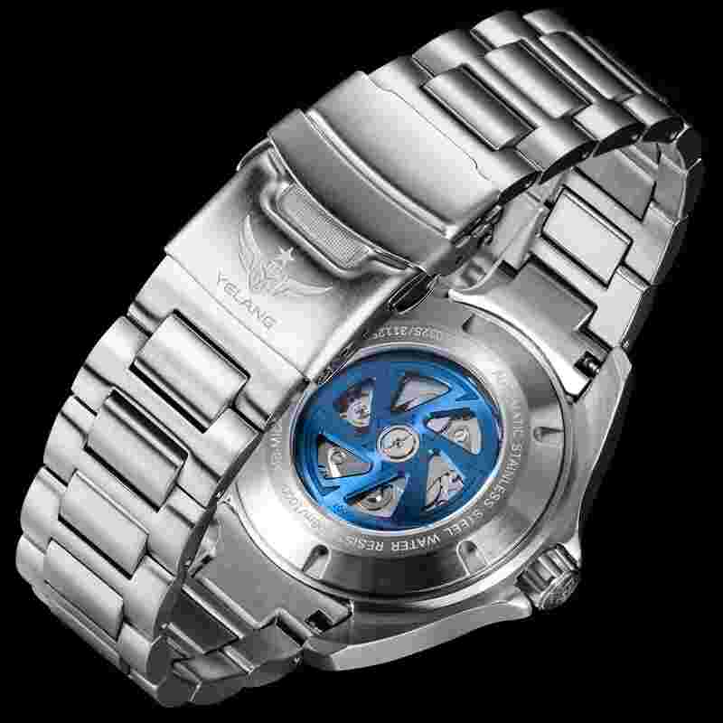 YELANG Men Automatic Watch Luxury Luminous Mechanical Wristwatch 30ATM Military