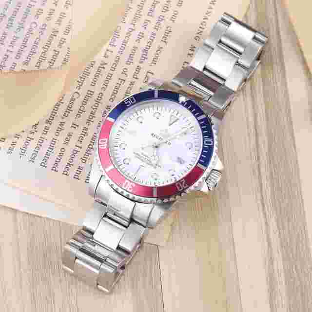 40MM REGINALD Quartz Men's Watch Diver Rotatable Bezel Stainless Waterproof NEW