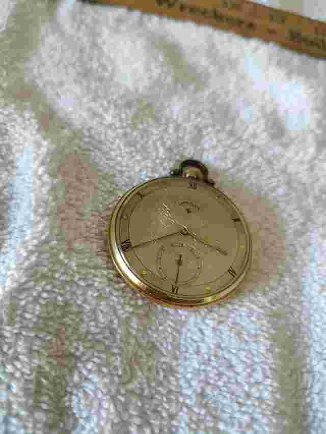 Antique 10S Lord Elgin Roman Dial Mechanical Pocket Watch 543 14k Gold Filled