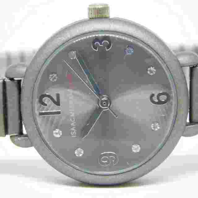 ISAAC MIZRAHI LIVE! IMZ320L Graphite Tone Quartz Analog Ladies Watch Sz. 7"