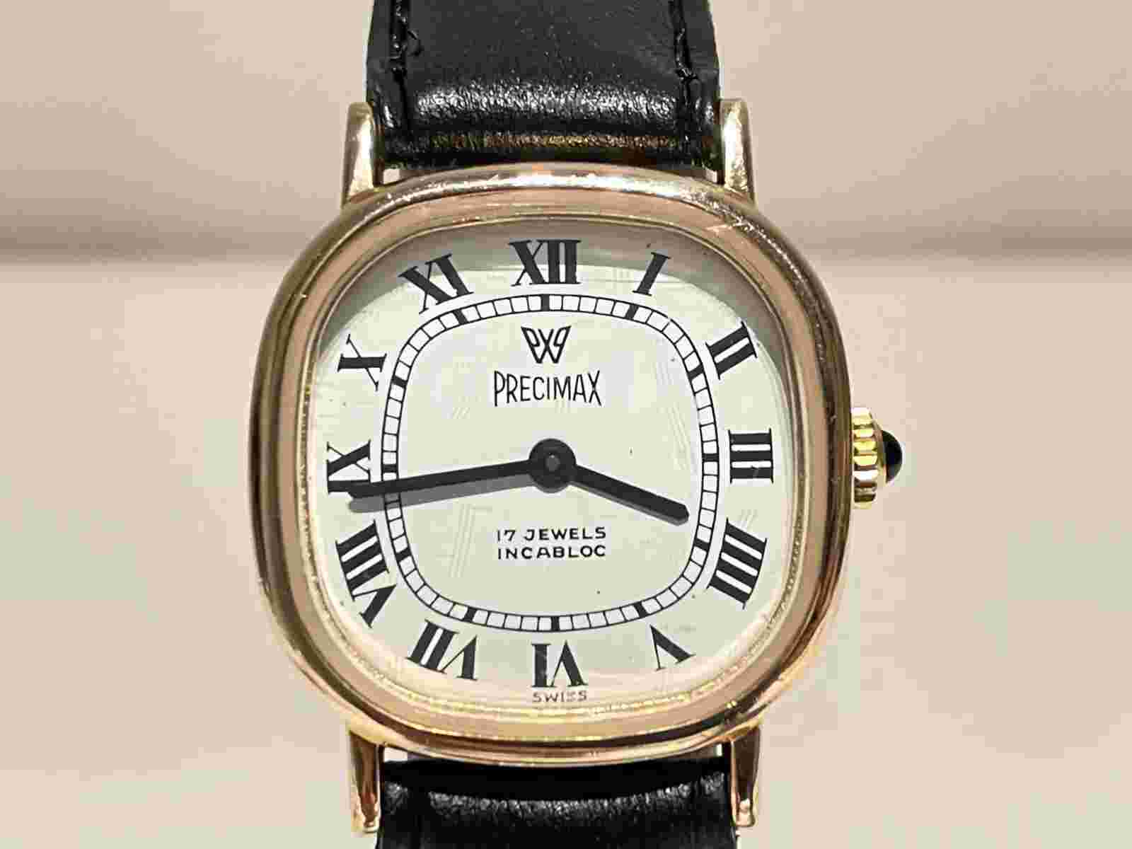 VINTAGE SWISS BEAUTIFUL LUXURY LADIES GOLD PLATED MECHANICAL WATCH "PRECIMAX"