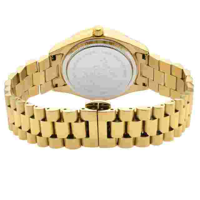 GV2 by Gevril Womens 12422B Turin Diamond MOP Dial IPYG Steel Swiss Quartz Watch