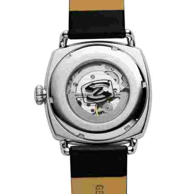 Szanto Men's Watch Officer Coin Cushion Silver Tone Dial Black Strap SZ 6202E