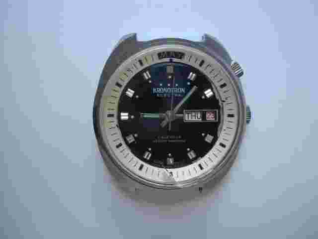 Kronotron Electra Men's Watch Manual Wind Up Day Date Month of the Year Runs