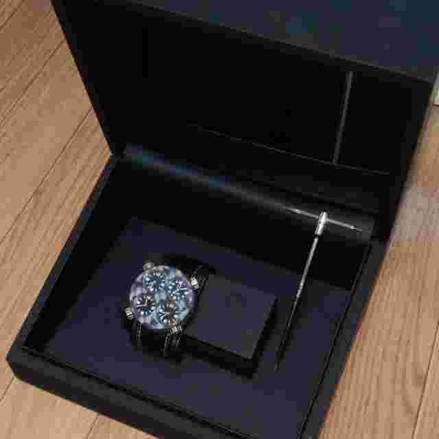 MECCANICHE VELOCI Quattrovalvole 105F Carbon Black Limited Edition Men's Watch