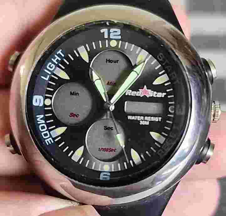 Red Star World Wear B16 Tachymeter Chrono-Alarm 30M WR Men's Watch (READ!!!)