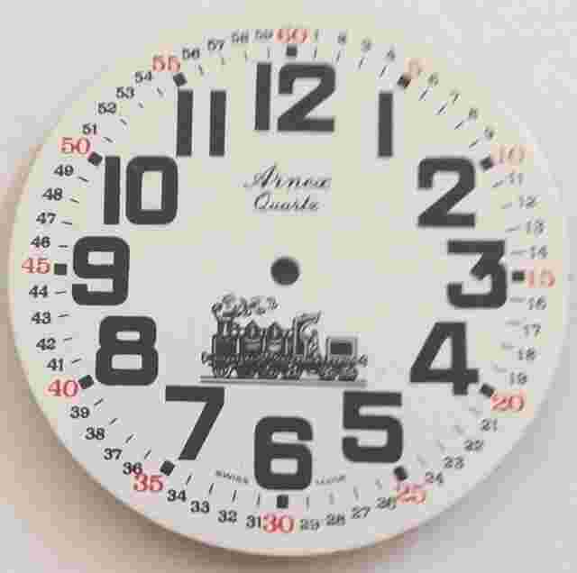 Eaglestar-Arnex  Railroad pocket watch dial for Eta 955 movement 38.1 mm