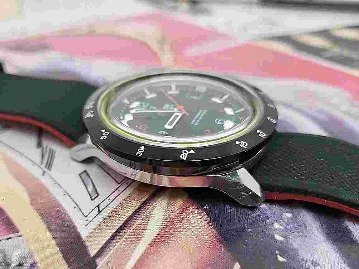 Vintage 60's Le Jour Depthograf 20 ATM Diver W/Patina, SS Case SUPER COMPRESSOR