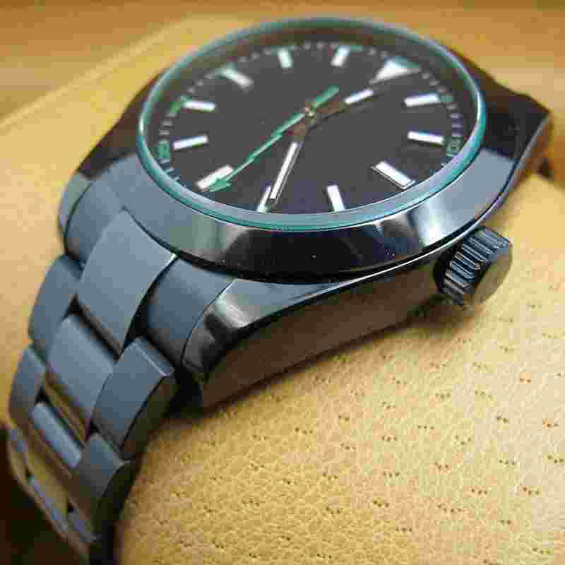 Sapphire Glass 40mm Men PARNIS Gents Wristwatches PVD Automatic Movement Watch