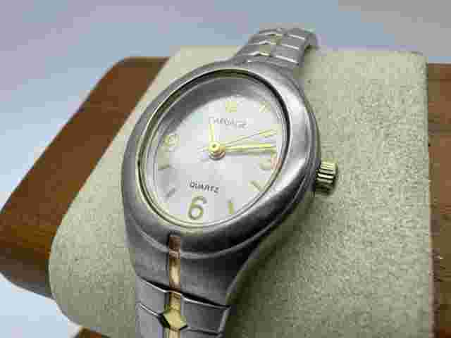 Carriage by Timex Indiglo Women's Watch Silver & Gold Tone Stretch NEW BATTERY