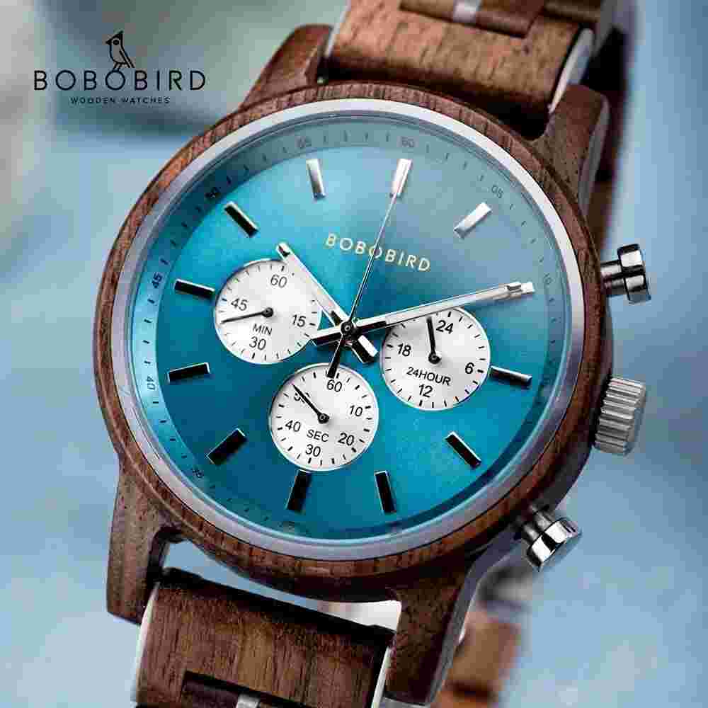 Luxury Wooden Men's Watch Quartz Electronic Pointer Watch Casual Men Wristwatch