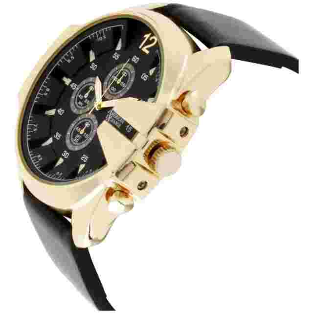 American Exchange Men's Analog Watch And Bracelet Set, Matte Black/Black